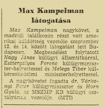 A Népszabadság 1983. szeptember 15-ikei híradása