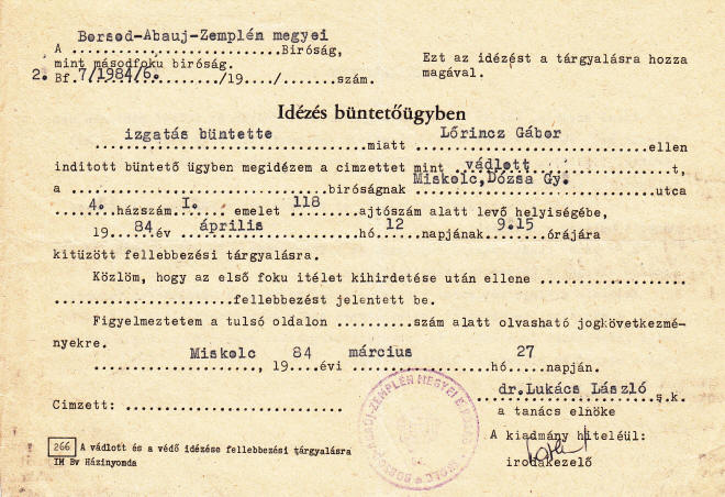 Dokumentum – Szabadulás